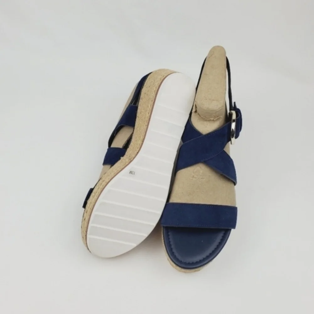 Marc fisher Zain Blue espadrille wedge sandals